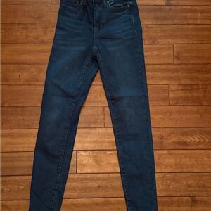 HERS Jeans Women's 1 Juniors Blue Dark Wash Skinny Cotton Blend Stretch